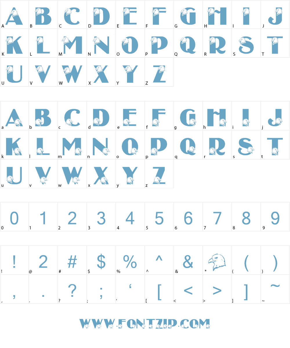 LMS Eagle Eyed Font Character